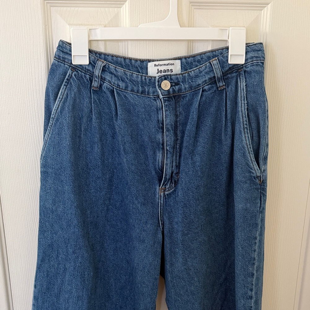 Reformation Montauk Pleated High Rise Twill Pants